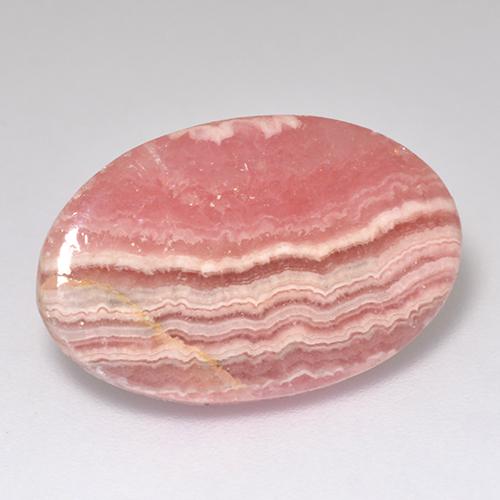 Rodocrosite naturale multicolore da 13,04 ct, taglio ovale, traslucido