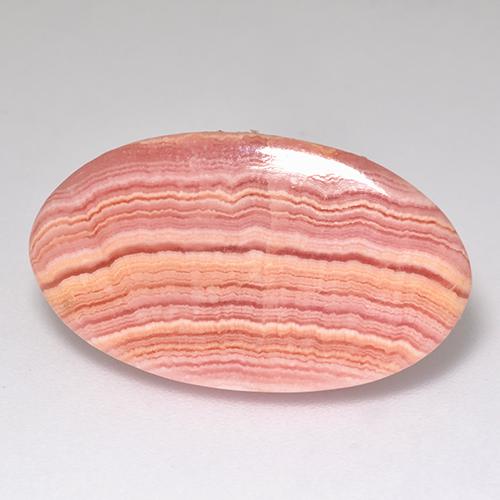 Rodocrosite naturale rosa da 12,12 ct, taglio ovale, traslucido