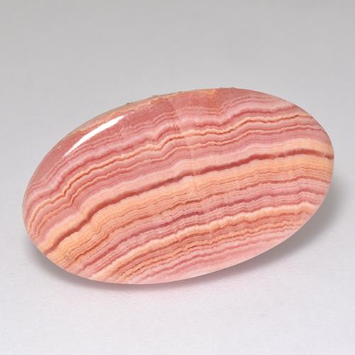 Rodocrosite naturale rosa da 12,12 ct, taglio ovale, traslucido