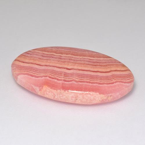 Rodocrosite naturale rosa da 12,12 ct, taglio ovale, traslucido