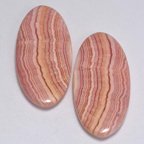 Rodocrosite naturale multicolore da 24,12 ct, taglio ovale, traslucido