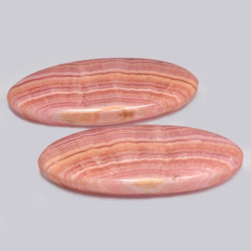 Rodocrosite naturale multicolore da 24,12 ct, taglio ovale, traslucido