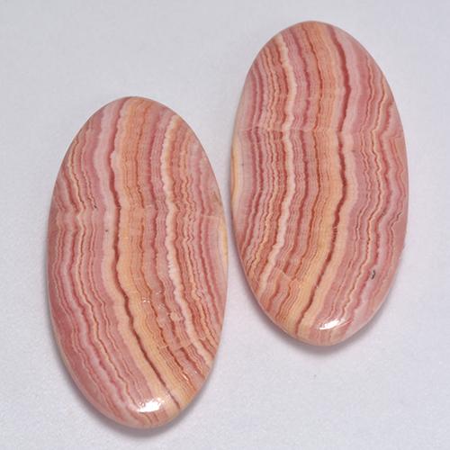 Rodocrosite naturale multicolore da 24,12 ct, taglio ovale, traslucido