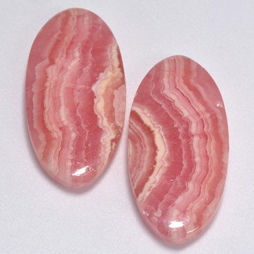 Rodocrosite naturale multicolore da 18,99 ct, taglio ovale, traslucido