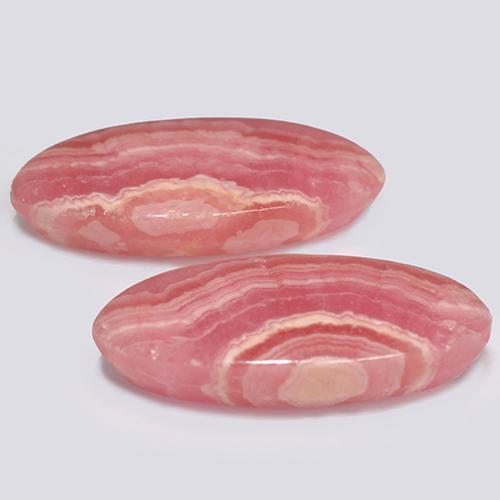 Rodocrosite naturale multicolore da 18,99 ct, taglio ovale, traslucido