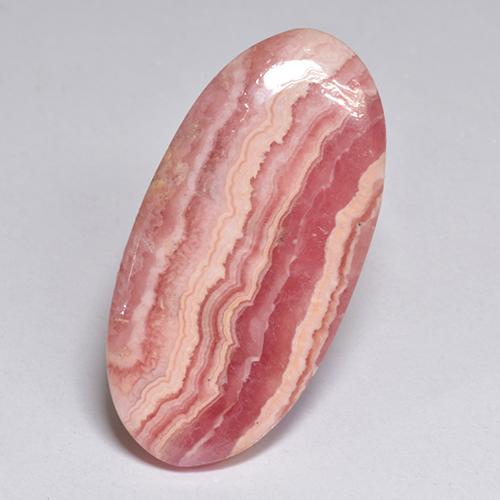 Rodocrosite naturale multicolore da 18,35 ct, taglio ovale, traslucido