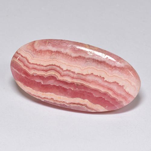 Rodocrosite naturale multicolore da 18,35 ct, taglio ovale, traslucido