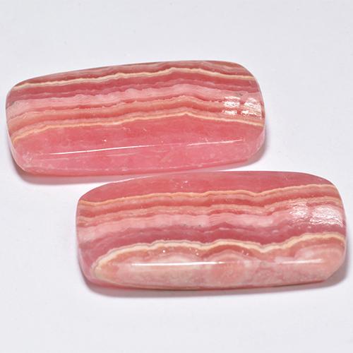 Rodocrosite naturale multicolore da 57,98 ct, taglio a cuscino, traslucido