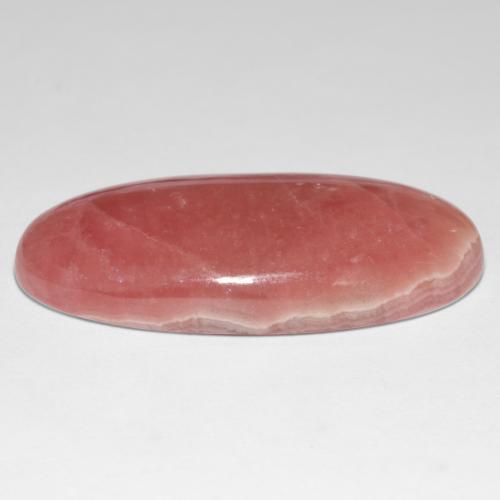Rodocrosite naturale multicolore da 40,60 ct, taglio ovale, traslucido