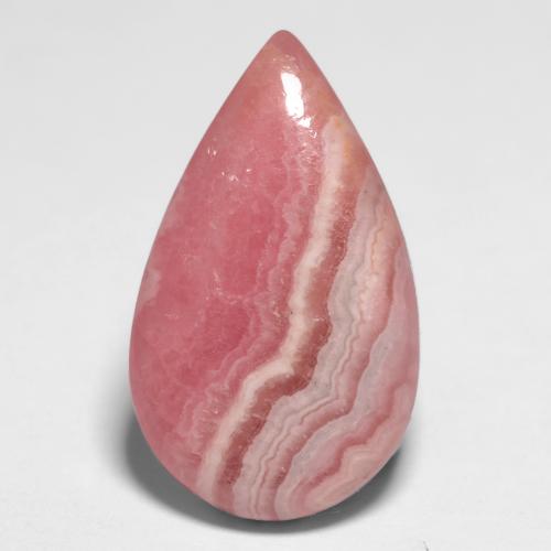 Rodocrosite naturale multicolore da 8,11 ct, taglio a pera, traslucido