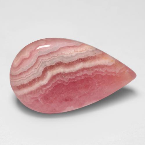 Rodocrosite naturale multicolore da 8,11 ct, taglio a pera, traslucido