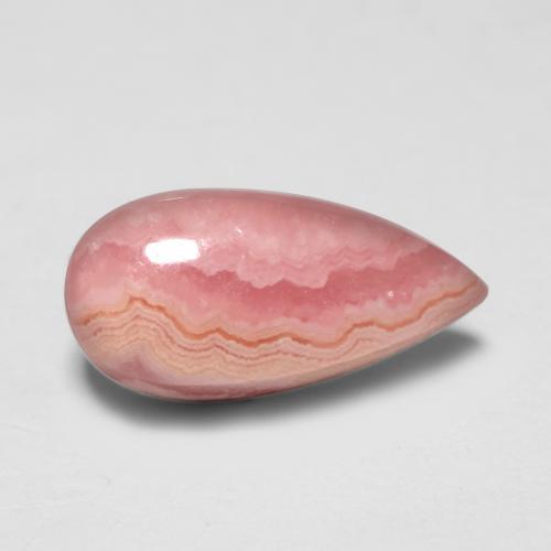Rodocrosite naturale multicolore da 2,65 ct, taglio a pera, traslucido