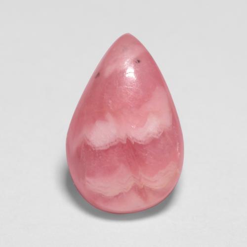 Rodocrosite naturale multicolore da 1,80 ct, taglio a pera, traslucido