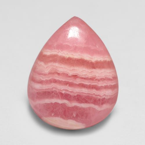 Rodocrosite naturale multicolore da 4,30 ct, taglio a pera, traslucido