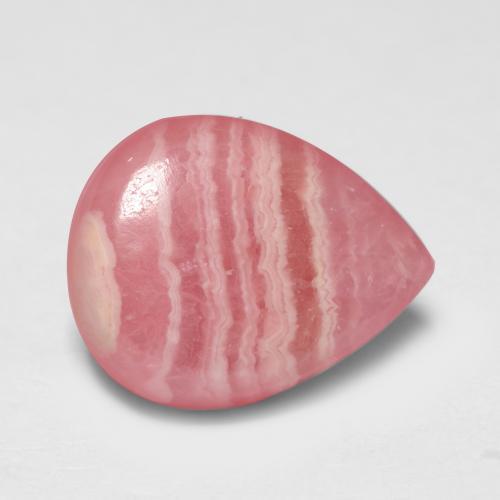 Rodocrosite naturale multicolore da 4,30 ct, taglio a pera, traslucido