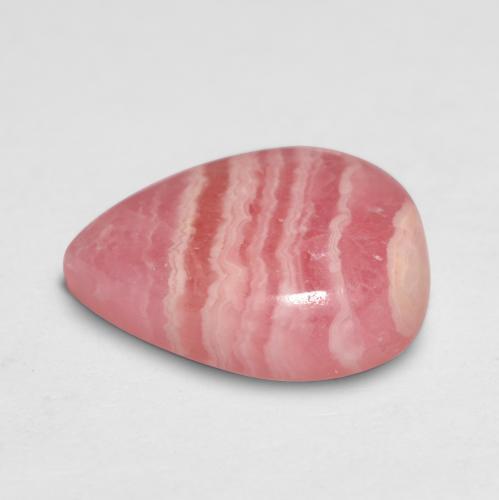 Rodocrosite naturale multicolore da 4,30 ct, taglio a pera, traslucido