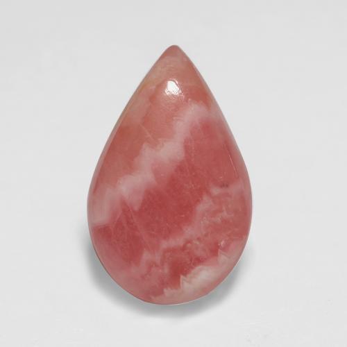 Rodocrosite naturale multicolore da 3,33 ct, taglio a pera, traslucido