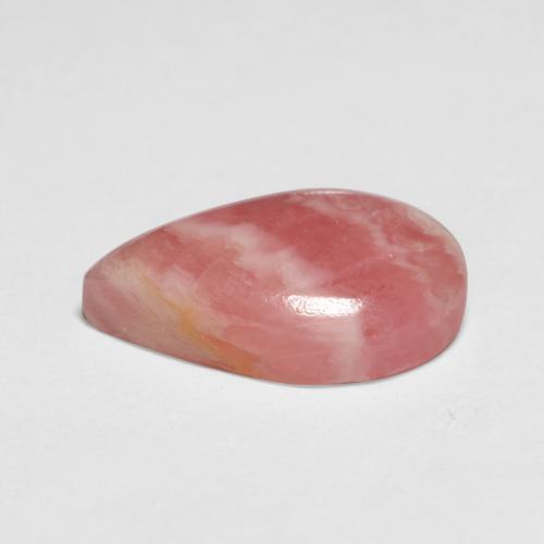 Rodocrosite naturale multicolore da 3,33 ct, taglio a pera, traslucido