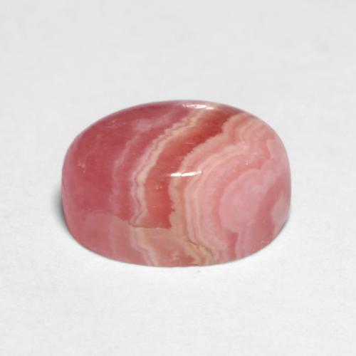 Rodocrosite naturale multicolore da 2,48 ct, taglio ovale, traslucido