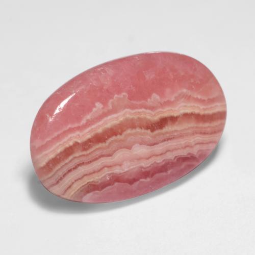 Rodocrosite naturale multicolore da 11,55 ct, taglio ovale, traslucido