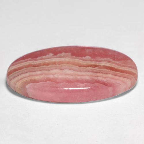 Rodocrosite naturale multicolore da 11,55 ct, taglio ovale, traslucido