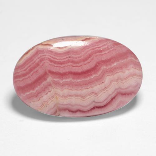 Rodocrosite naturale multicolore da 10,12 ct, taglio ovale, traslucido