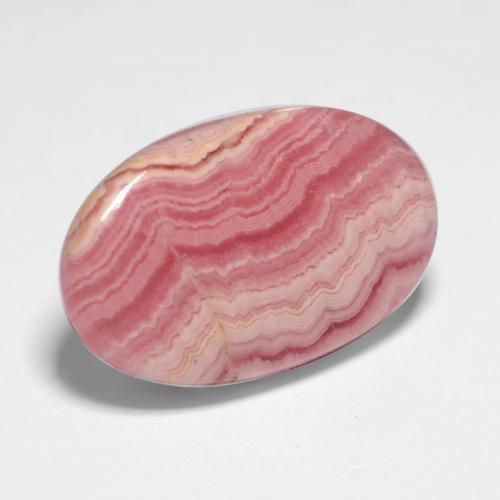 Rodocrosite naturale multicolore da 10,12 ct, taglio ovale, traslucido