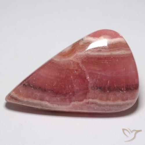 56.33ct Naturale Multicolore Rodocrosite, Forma a pera, Traslucido