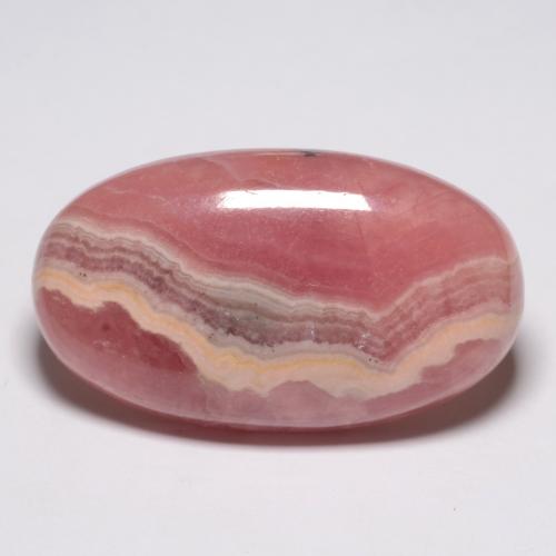 Rodocrosite naturale multicolore da 28,25 ct, taglio ovale, traslucido
