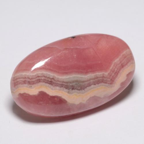 Rodocrosite naturale multicolore da 28,25 ct, taglio ovale, traslucido