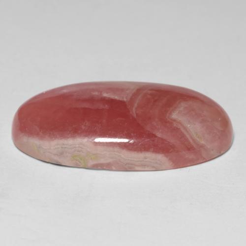 Rodocrosite naturale multicolore da 17,43 ct, taglio ovale, traslucido