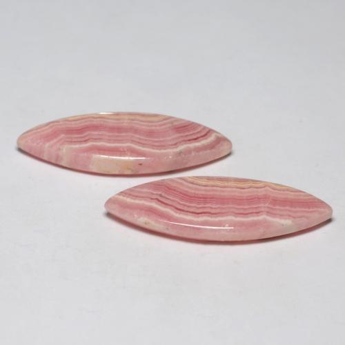 Gemme di Rodocrosite Multicolore naturale da 19.61 ct, Taglio marquise, Traslucido