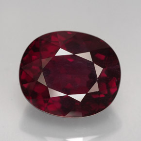 Granato rodolite naturale rosso da 13,09 ct, taglio ovale, VS