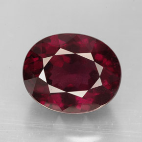 Granato rodolite naturale rosso da 11,48 ct, taglio ovale, VVS-VS