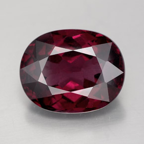 Granato rodolite naturale rosso da 8,35 ct, taglio ovale, VS