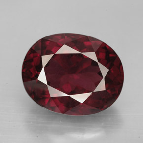 Granato rodolite naturale rosso da 13,17 ct, taglio ovale, VS