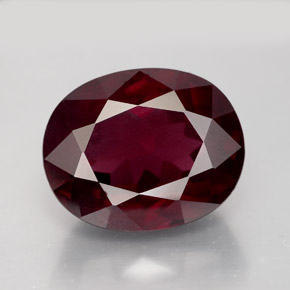 Granato rodolite naturale rosso da 11,39 ct, taglio ovale, VS