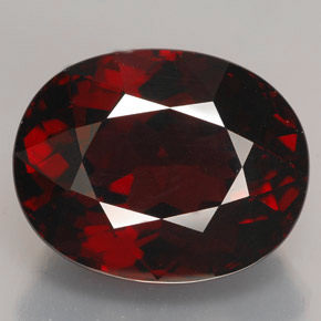 Granato rodolite naturale rosso da 12,25 ct, taglio ovale, VVS-VS