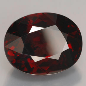 Granato rodolite naturale rosso da 12,25 ct, taglio ovale, VVS-VS