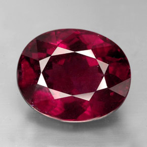 Granato rodolite naturale rosso da 10,73 ct, taglio ovale, VS-SI