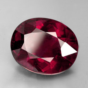 Granato rodolite naturale rosso da 10,73 ct, taglio ovale, VS-SI