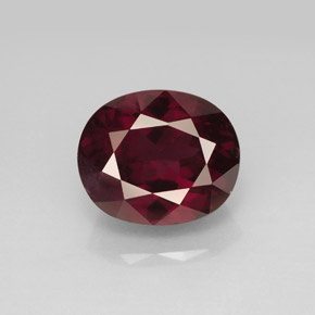 Granato rodolite naturale rosso da 6,85 ct, taglio ovale, VS