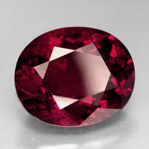 Granato rodolite naturale rosso da 9,88 ct, taglio ovale, VS