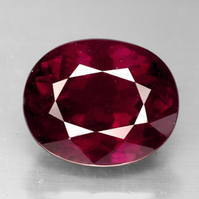 Granato rodolite naturale rosso da 8,36 ct, taglio ovale, VS