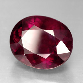 Granato rodolite naturale rosso da 8,36 ct, taglio ovale, VS