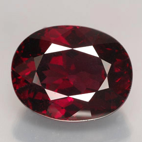 Granato rodolite naturale rosso da 9,79 ct, taglio ovale, VS-SI