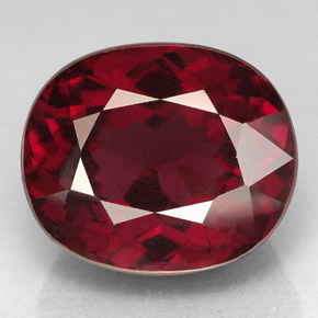 Granato rodolite naturale rosso da 10,33 ct, taglio ovale, VS