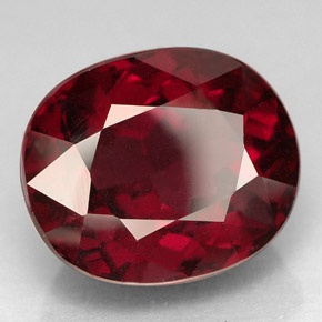 Granato rodolite naturale rosso da 10,33 ct, taglio ovale, VS