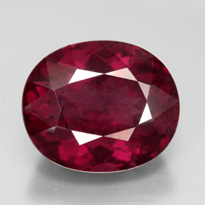 Granato rodolite naturale rosso da 10,37 ct, taglio ovale, VS