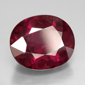 Granato rodolite naturale rosso da 10,37 ct, taglio ovale, VS